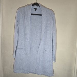TALBOTS Women's Gray Open Front Cardigan Sweater